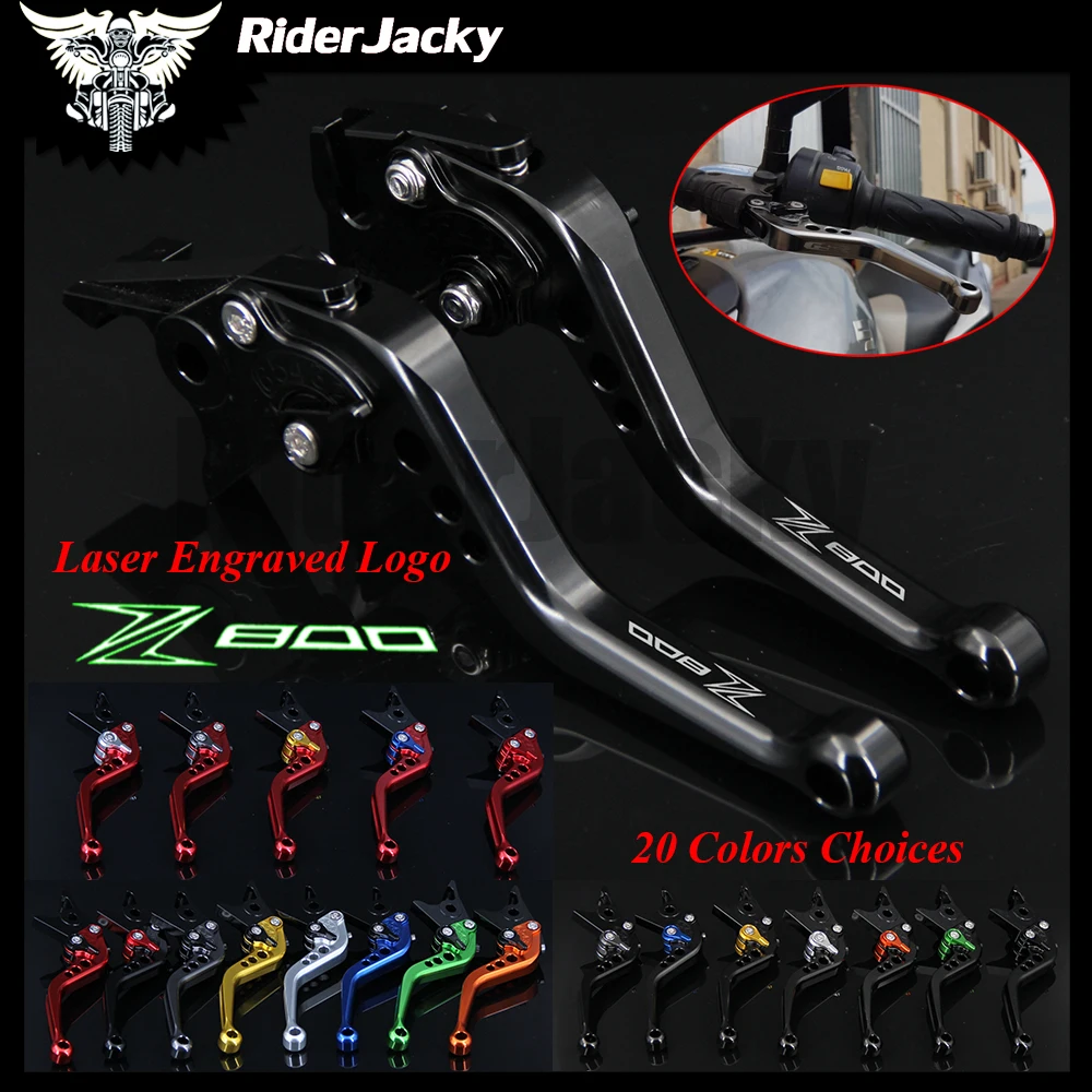 RiderJacky CNC Short Adjustable Brake Clutch Lever For Kawasaki Z800/E