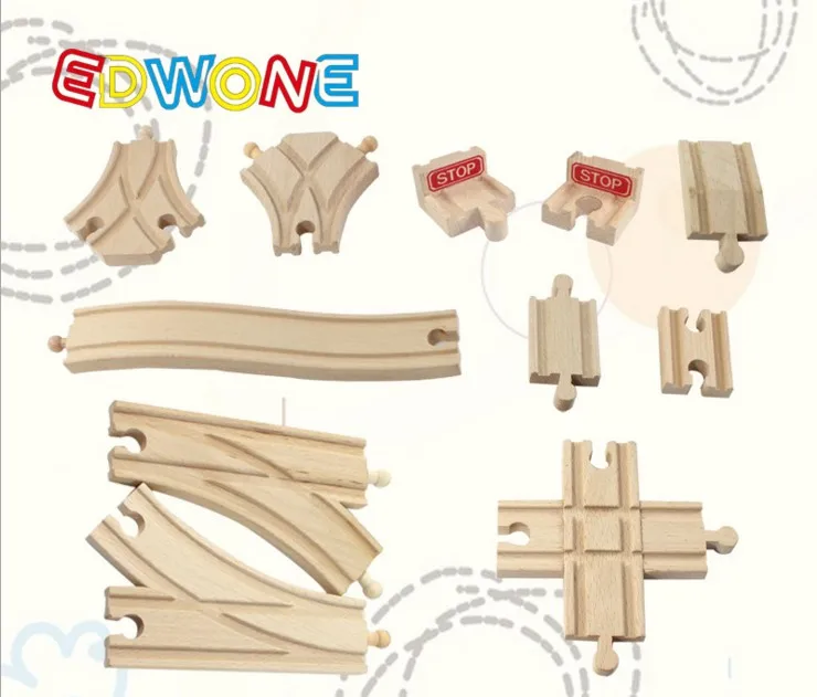 EDWONE Bridge X Rail / Y rail/Аксессуары для деревянного поезда Brio развивающие игрушки