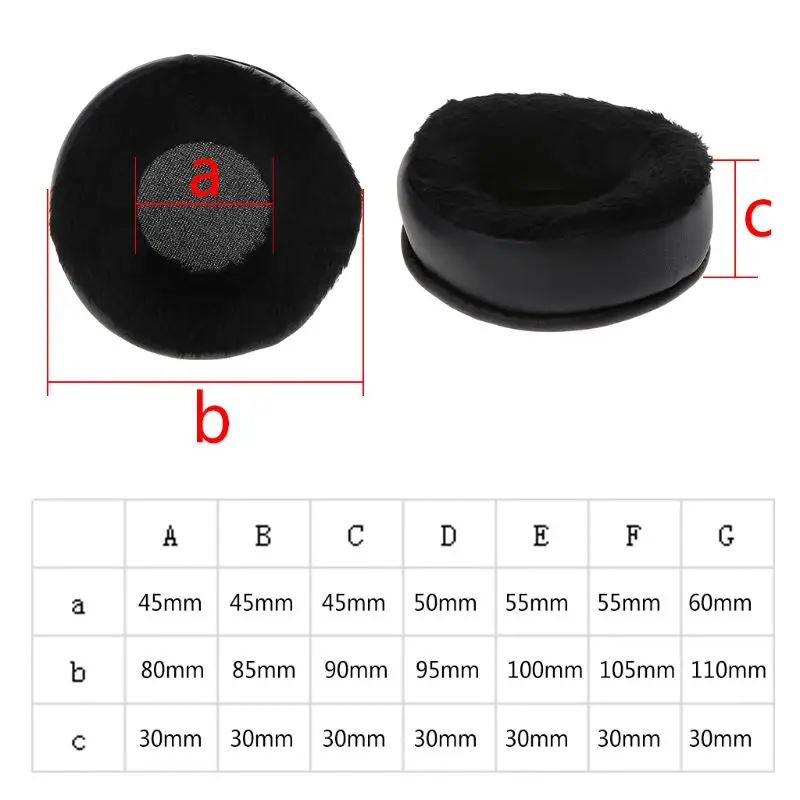 

2PCS Headphones Foam Ear Pads Cushion Earpad Velvet Replacement for Beyerdynamic Sennheiser Sony