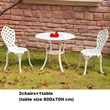 European style leisure outdoor tables and chairs garden cast aluminum
