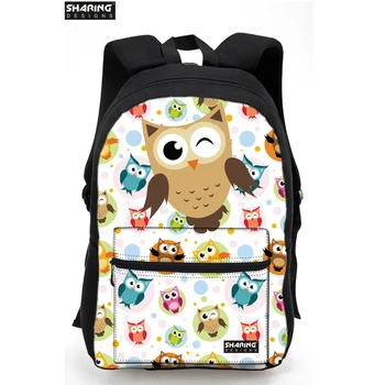 

Fashion Girls Canvas Backpacks for High School Cute Owl Women Travel Daily Daypack 3D Animal Mochila Feminina Teenager Pack