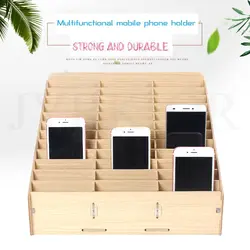 Jyrkior деревянный 36 отсеков для хранения мультифункциональная коробка для хранения для сотовых телефонов держатель настольные