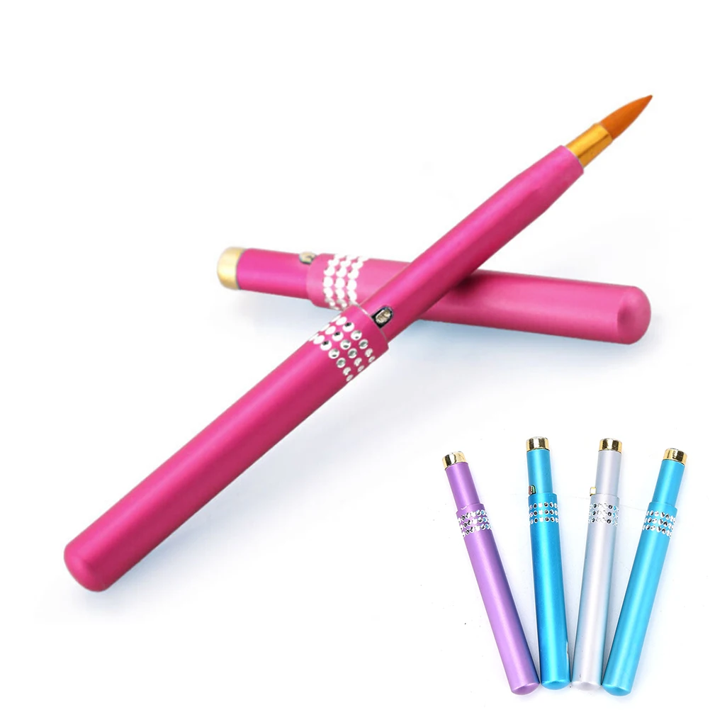 Portable Retractable Lip Brush Pro Eyeliner Brush Liquid Eye Liner Cosmetic Makeup Brush Beauty Tool