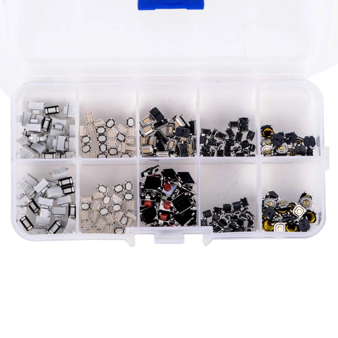 

250pcs Mixed Tactile Touch Push Switch 10 Types Car Remote Button Microswitch For TV Computers Cameras Mayitr
