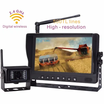 

9"Digital TFT LCD Monitor Built-in 2.4GHz Digital Wireless Receiver,Graphical menu,1pcs Wireless Waterproof IR Camera System