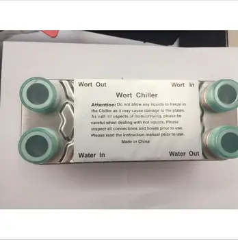 

Plate heat exchanger Beer Cooler Stainless Plate Wort Chiller - 30 plates Brewing Chiller, 4 X 3/4" NPT male