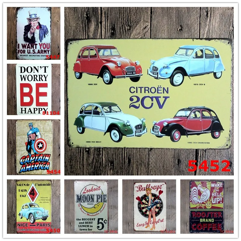 Car Beer Poem Cartoon Vintage Tin Metal Signs European And Car Beer Poem Cartoon Vintage Tin Metal