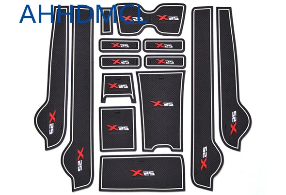 

AHHDMCL Car Door Groove Mat Gate Slot Cup Armrest Storage Pad Mat For BAIC Senova X25