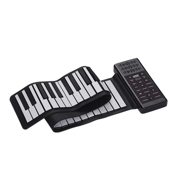 

Multifunction Portable Electric 61 Keys Hand Roll Up Piano Flexible Silicone Piano Keyboard Built-in Speaker Lithium Battery