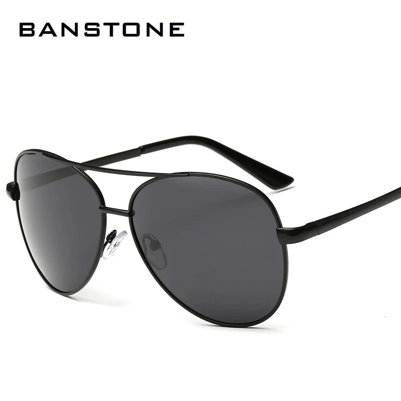 BANSTONE Men's Sunglasses Brand Designer Pilot Polarized Male Sun