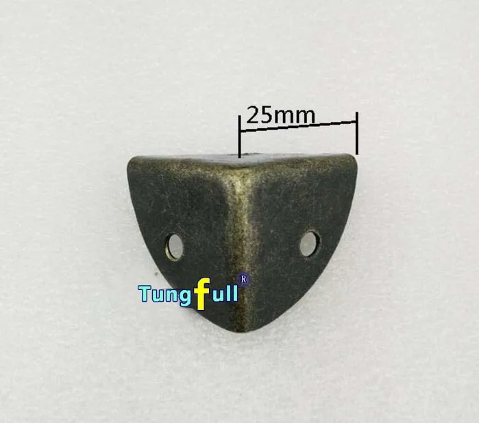 50pcs 25mm metal corner brackets for wood 25MM corners trilateral