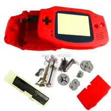 Новое поступление замена корпуса подходит для NitendoGBARed цвет оболочки W/Объектив Заменить для gameboyadvancecosolew/резиновые прокладки