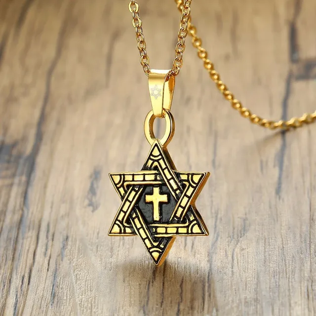 Vnox Stainless Steel Magen David 