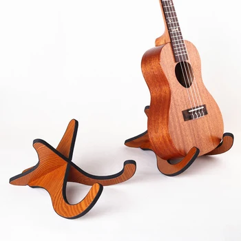 

23cm Ukulele Guitar Wooden Stand Wood Houlder Support Electric Acoustic Folk Guitarra Accessories Musical Instrument Part