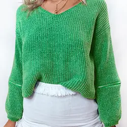 2018 осень-зима Для женщин свитер с длинными рукавами вязать молнии Повседневное зеленый пуловер свитера Для женщин s вязаный женский Костюмы
