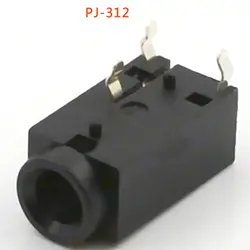 100 шт. Jack 3.5 мм аудио разъем три-контактный разъем для наушников pj-312 разъем типа Пластик головы переключатель