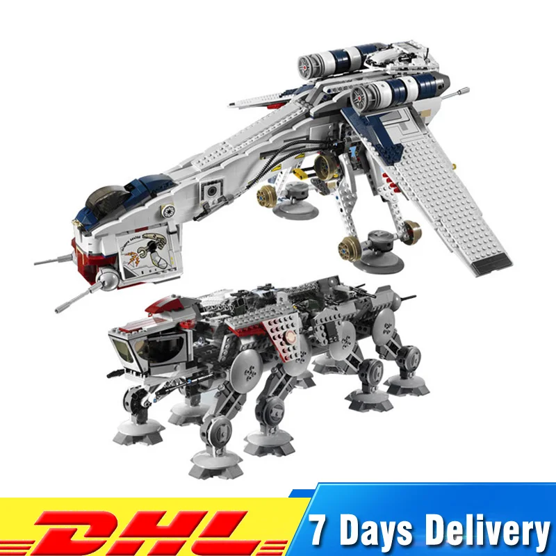 

IN Stock Lepin 05053 Star Wars 1788Pcs The Republic Dropship Building Blocks Bricks Children Toys Compatible Legoinglys 10195