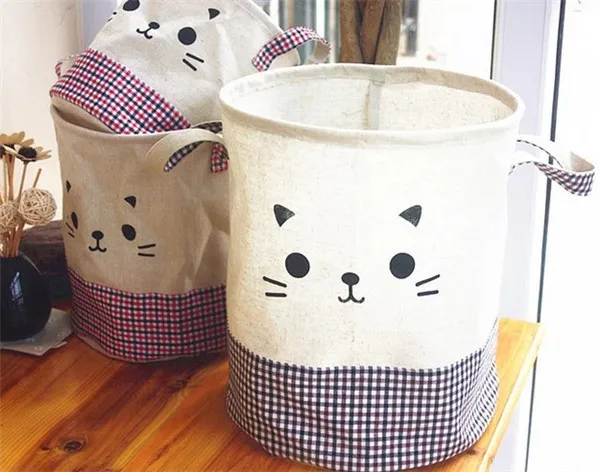 Cotton Linen Cartoon Children Toys Storage Bag Kids Basket Cotton Linen Cartoon Children Toys Storage Bag Kids Basket Organizer For Clothes Animals Laundry In Baskets From Home Garden On