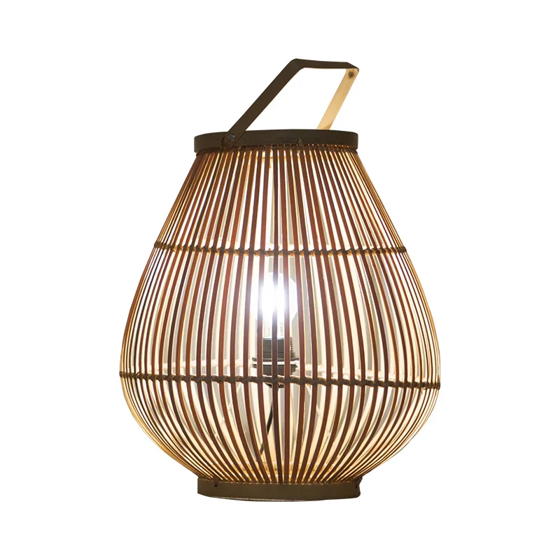 Креативные оригинальные экологические лампы для дома гостиная спальня бамбуковая настольная лампа прикроватная лампа ручной работы
