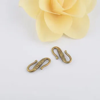 

10PCS 22*11MM Antique Bronze Plated Zinc Alloy S shape Bracelet Toggle clasps Jewelry Findings Accessories