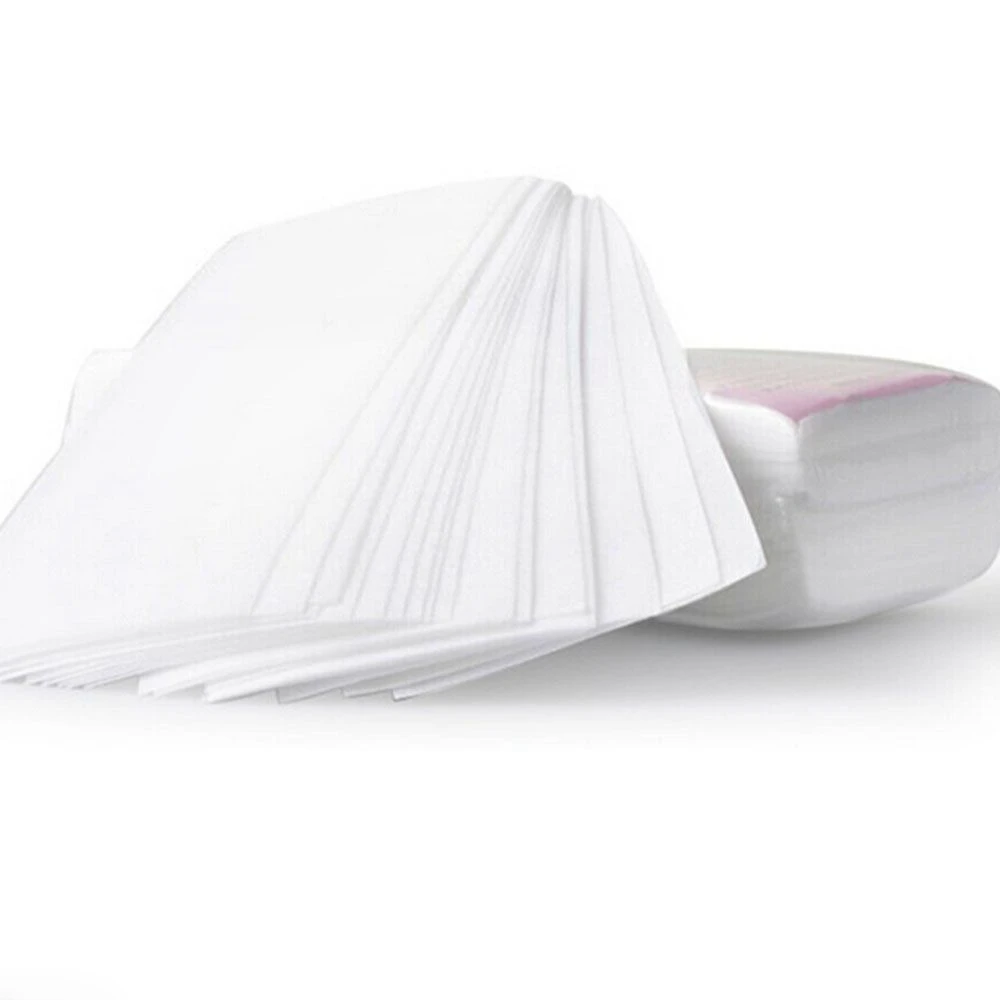 100Pcs Removal Nonwoven Body Cloth Hair Pad Paper Strips Wax Salon Spa Leg