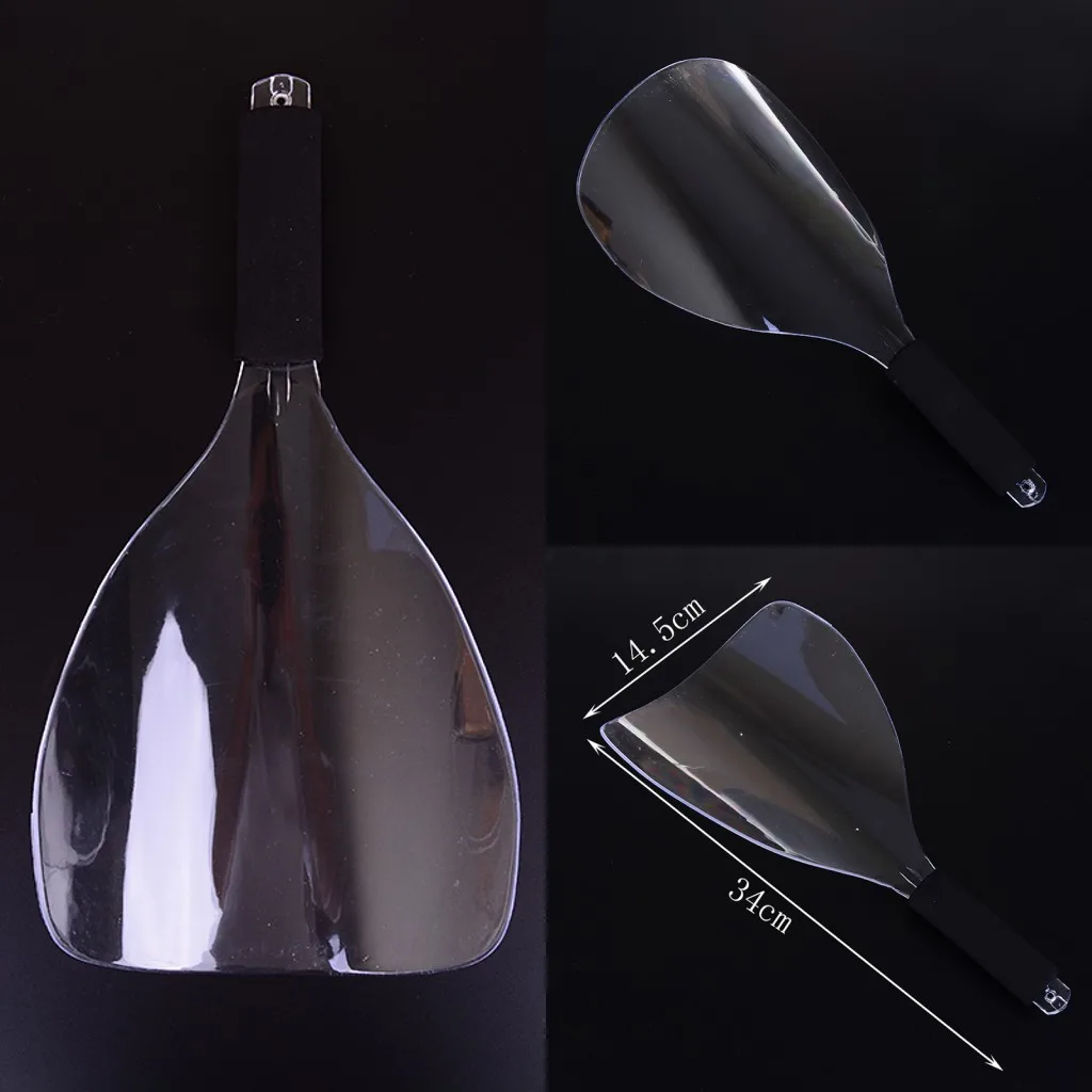 

2019 New Pro Salon Haircut Face Mask Shield Sponge Handle Face Protector Hairspray Mask Transparent Hair Styling Tools