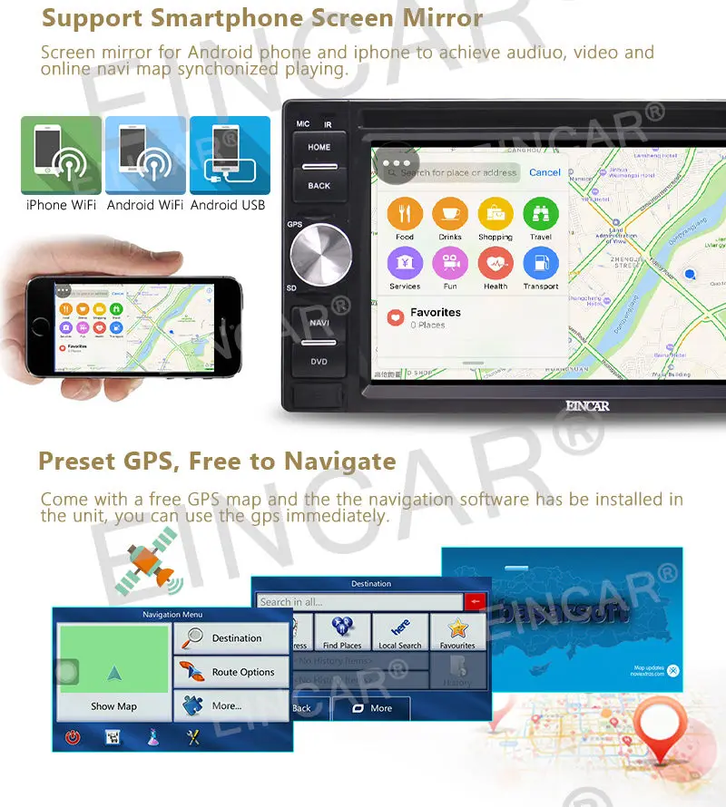 Clearance Double 2 DIN 6.2" Android 6.0 automagnitol Car DVD player in dash car styling support 4G/3G WiFi Car Radio Stereo gps tracker 2