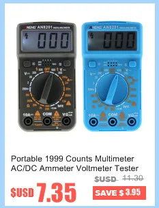 ЖК-цифровой мультиметр с измерением температуры AC/DC тестер напряжения тока сопротивление мульти тестер