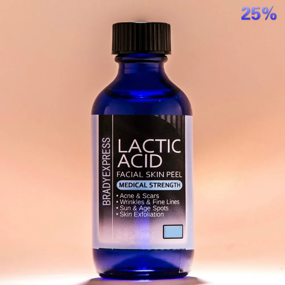 

Best Quality LACTIC Acid Skin Peel 25% For Acne, Wrinkles, Melasma, Collagen Stimulation Free Shipping