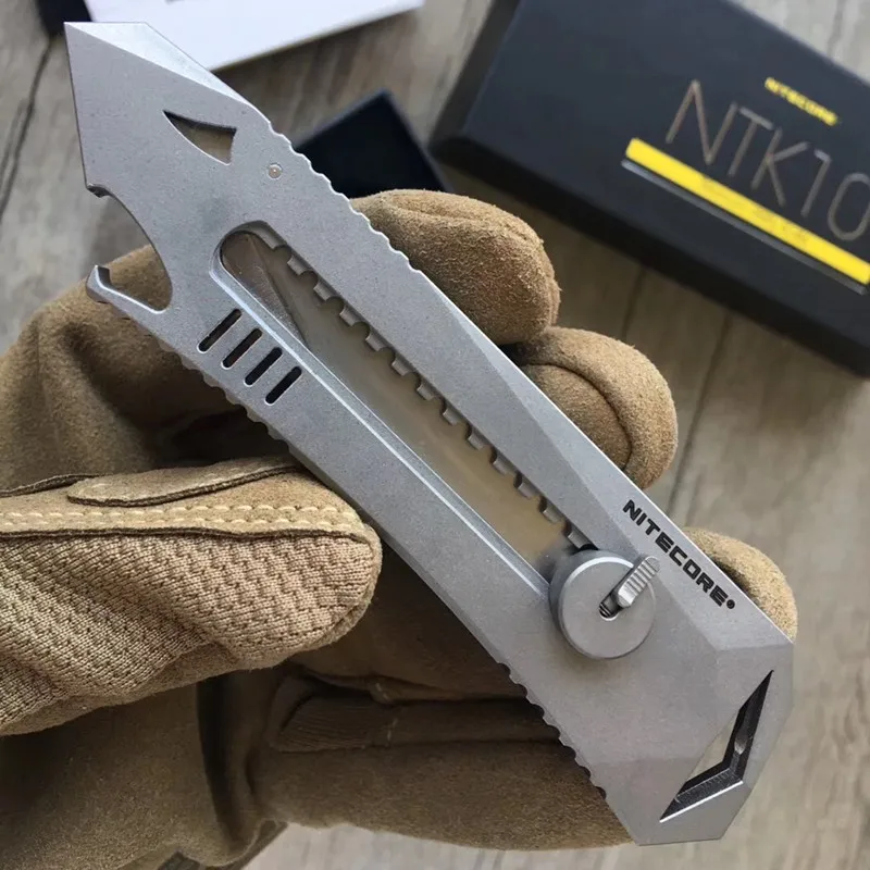 

Titanium Multi-Functional Knife Outdoor Self-defense Retractable Bottle Opener & Emergency Glass Breaker EDC Tool