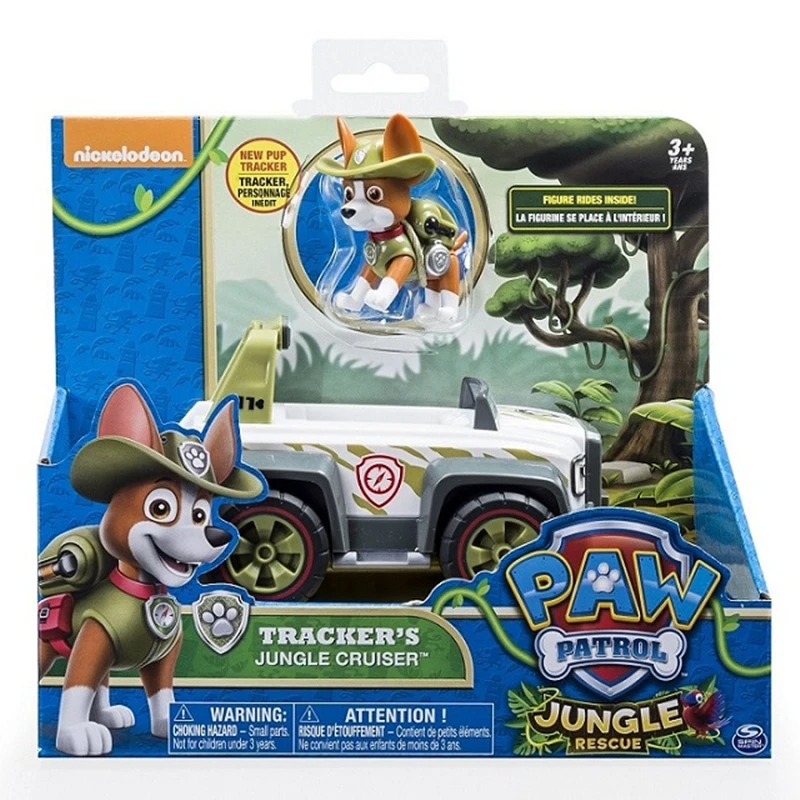 Genuine Paw Patrol Dog Toys Car Skye Tracker Vehicle Patrulla Canina Action Figures Juguetes Patrol Canine Children Gift Genuine