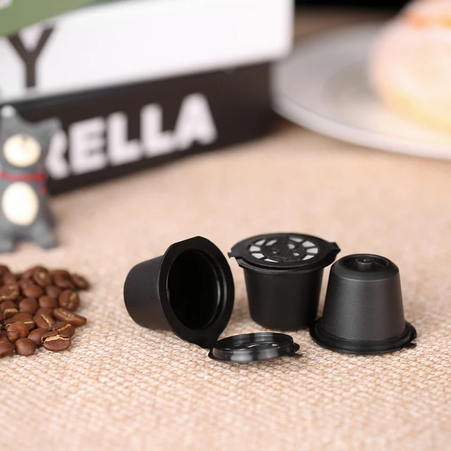 Special Offers 3pcs/set Reusable Coffee Capsule with Spoon and Brush Set of 3 Coffee Filters for Nespreso Brewing Machine
