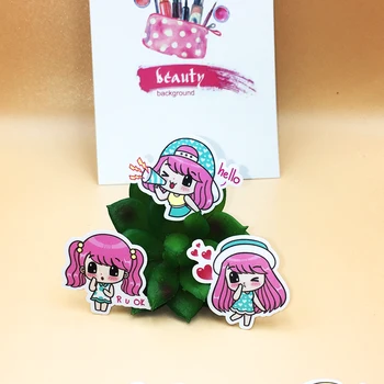 

20/40pcs Homemade Sweet Cute Girl Cartoon Sticker Notebook Scooter Wall DIY Mobile Phone Waterproof Sticker