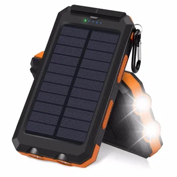 

Waterproof Solar Bank 20000 mAh Dual USB External Polymer Battery Charger Outdoor Light Lamp bank for phone