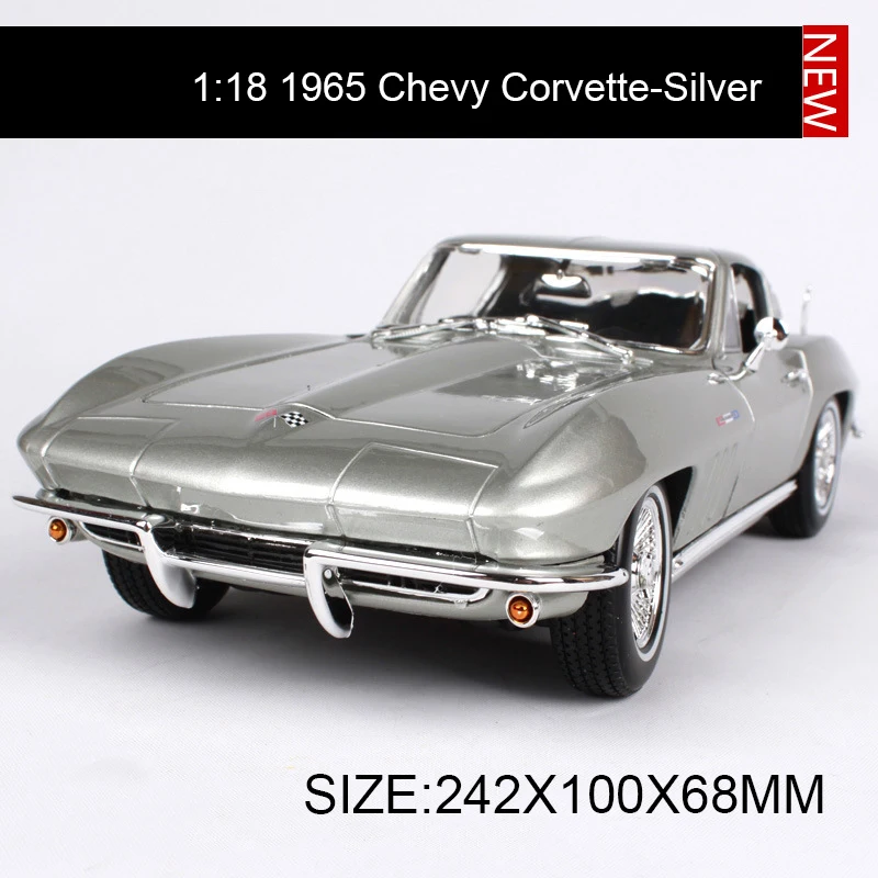 Коллекционная машинка Maisto 1:18 коллекционная 1965 Chevy Corvette из сплава Металлическая