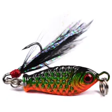 Brand Metal VIB Floating Fishing Lure 2.5CM 5.27G Pesca Hooks Fish Wobbler Tackle Crankbait Artificial Japan Hard Bait L23