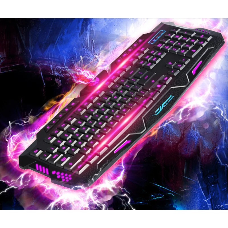 Wired Triple Color Backlit Illuminate Gaming Keyboard Gamer Backlight LED USB for Computer Desktop PC Computer & Office Brand Name: NoEnName_Null