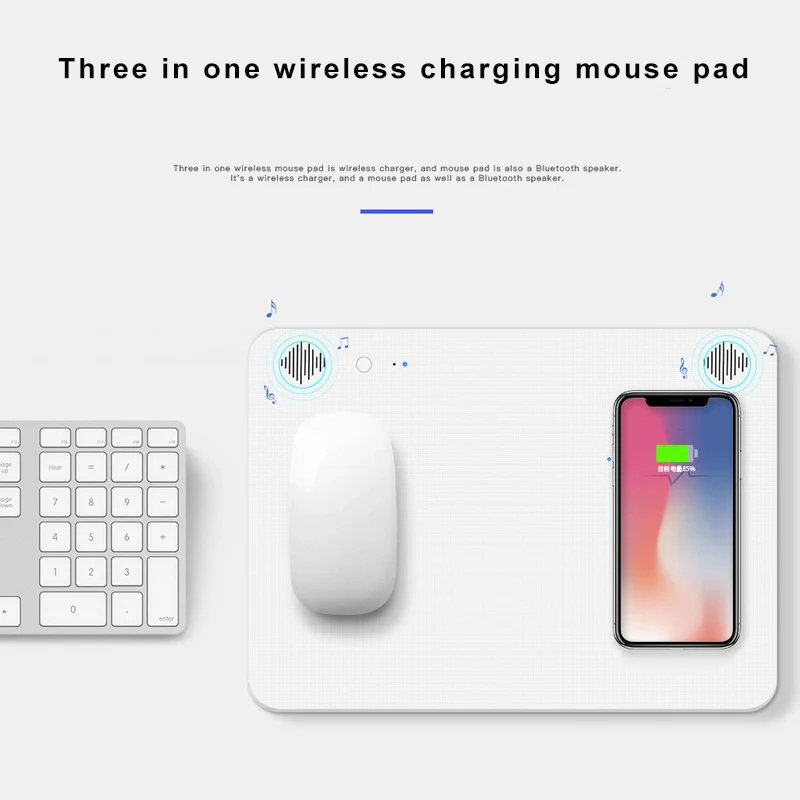 

3 in 1 Multifunction Game Mousepad Wireless Charger with Bluetooth Speaker