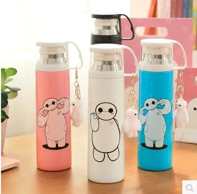 Бесплатная доставка Вакуумная чашка Baymax мультяшная бутылка космическая теплая 4
