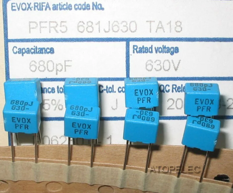 10 шт RIFA 680pF/630V EVOX PFR MKP пленочные конденсаторы