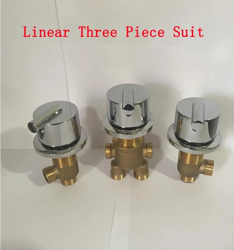 Linear cold and hot water switch, Brass shower room mixing valve water separator, Bathroom