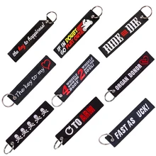 Модный брелок для мотоцикла с вышивкой, брелок для мотоцикла llaveros, черный брелок для ключей, OEM ATV, брелок