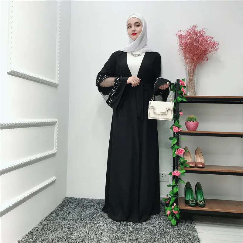 Ramadan Black Abaya Robe Femme Kimono Muslim Hijab Dress Jilbab Caftan Kaftan Dubai Abayas For Women Turkish Islamic Clothing
