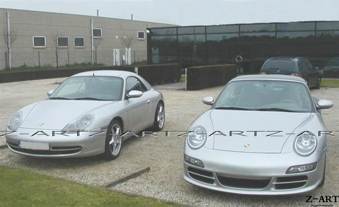 Z-ART 997 вид переднего бампера переднее крыло для Porsche 986 996 тюнинг кузова Комплект для Porsche Boxster 1997-2004 911 1998-2004