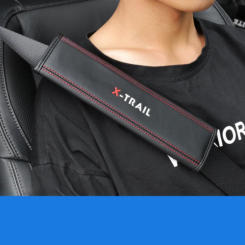 

Interior car supplies seat belt leather shoulder cover decoration car Accessories For Nissan X-trail X trail T32 2014-2017