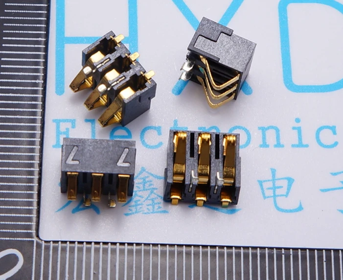 

77 Battery Holder 3P Shrapnel Battery Connector Cell Phone Battery Contact Tab 7.7 Height BC-4-3P