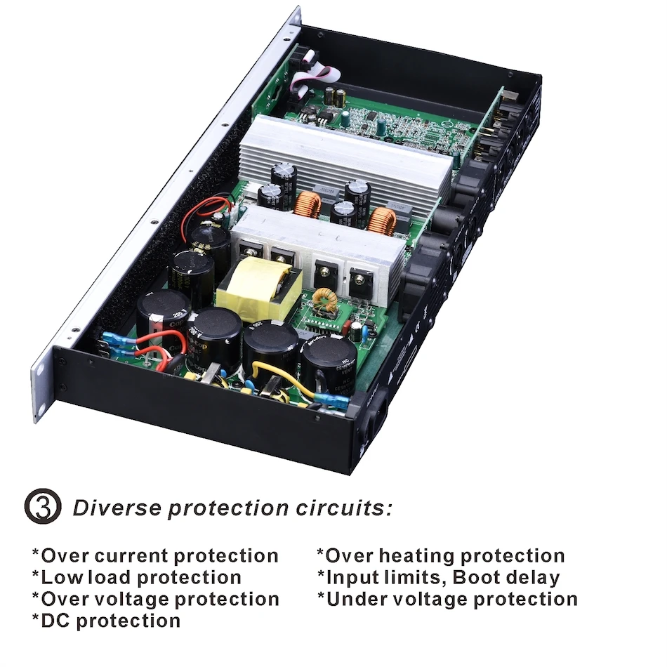 2 канала 500 Вт* 2 1U Класс D профессиональный усилитель мощности для вечерние бар клуб домашний кинотеатр концертный сабвуфер DS500 Prokustk