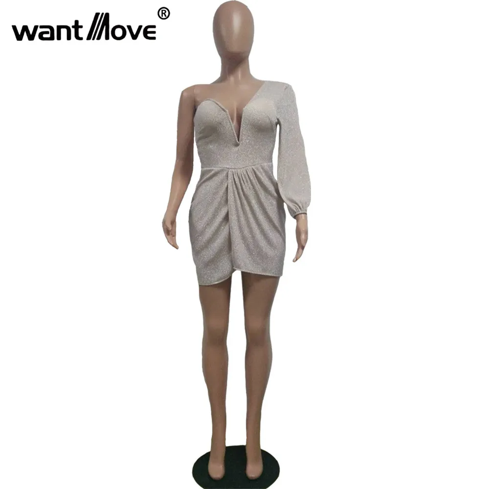 Сексуальное Клубное платье Wantmove женское мини с запахом и драпировкой высокой