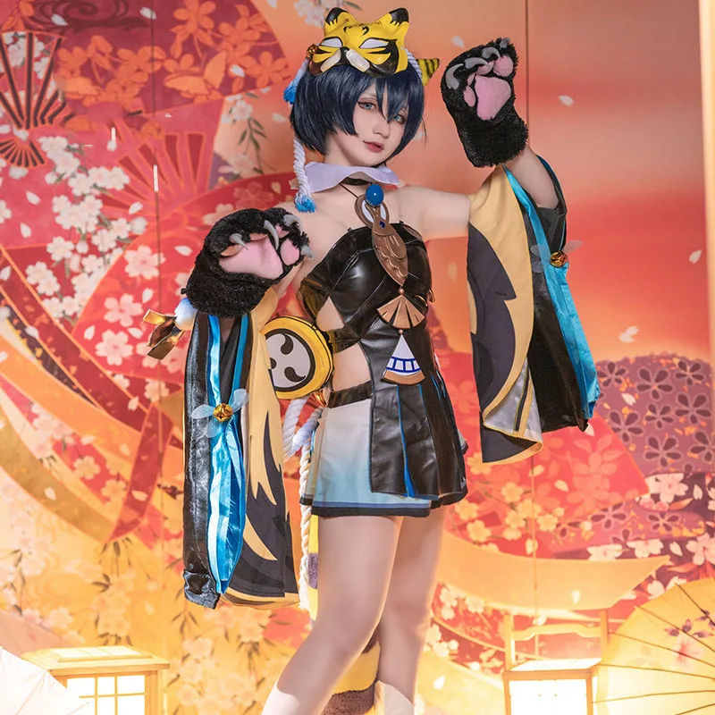 Аниме! Onmyoji kyumei-neko 1 июня кимоно сексуальная милая Лолита платье горничной