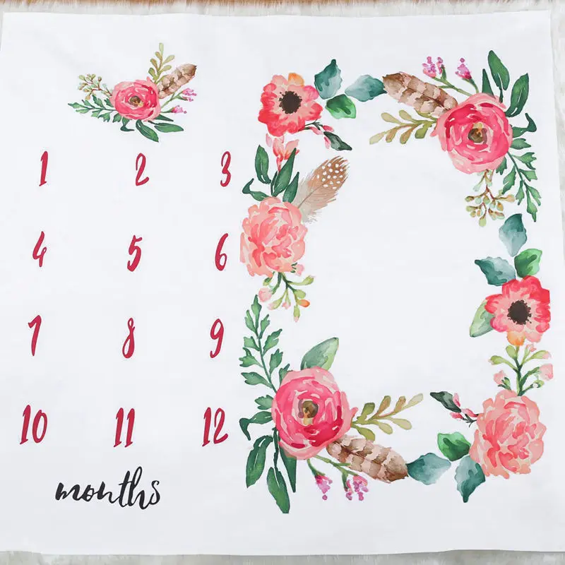 aliexpress com buy bnaturalwell baby milestone blanket growth chart blanket